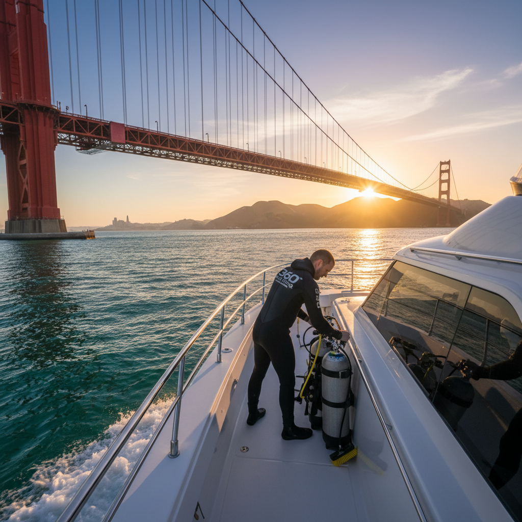 Luxury yacht in San Francisco Bay demonstrating peak boat fuel efficiency