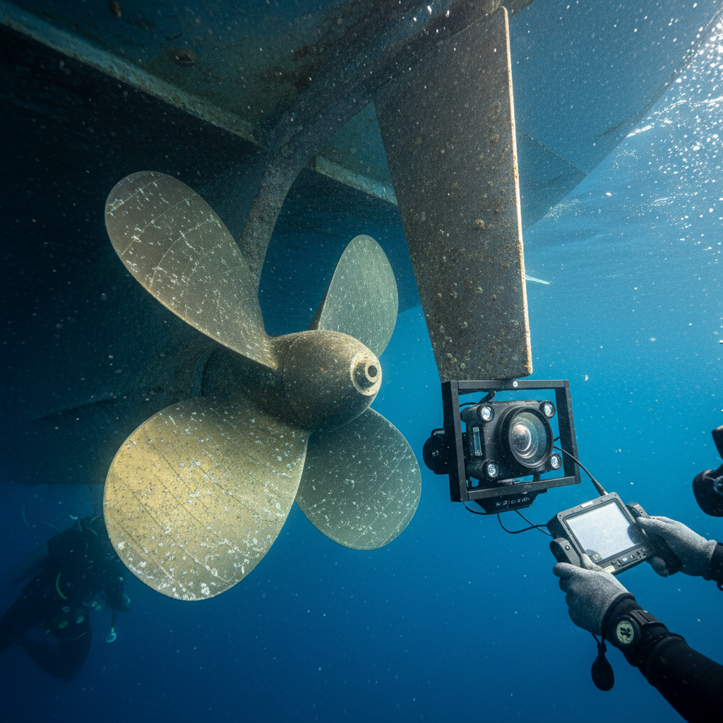 Propulsion System Damage Analysis Detailed inspection of running gear for underwater hull trauma after an atmospheric river