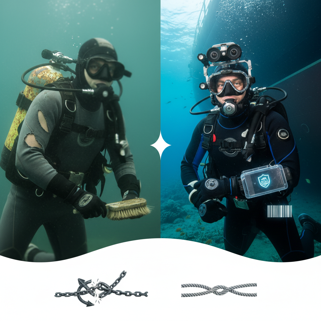 Comparison between ghost divers and verified insurance hull diving professionals