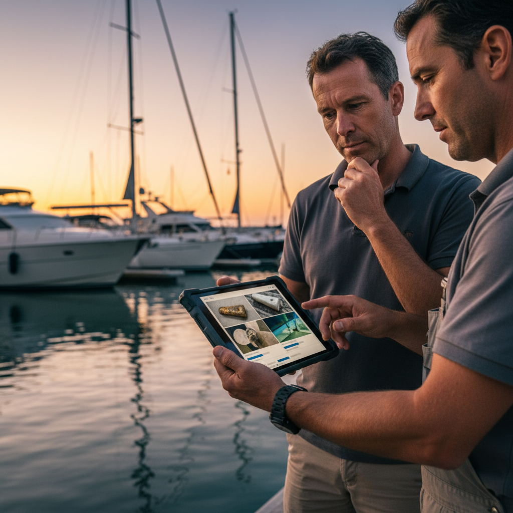 Digital report for underwater hull inspection and repair verification