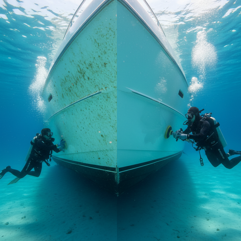 Comparison of micro-fouling identification on a boat hull for a hull roughness audit